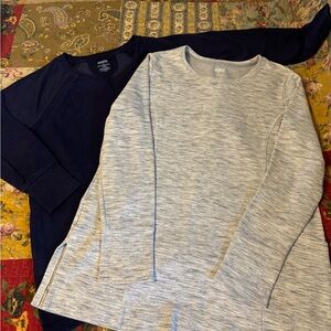 2 DULUTH TRADING CO. Sweatshirt Tunic Tops 1X XL Women's